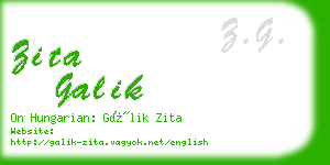 zita galik business card